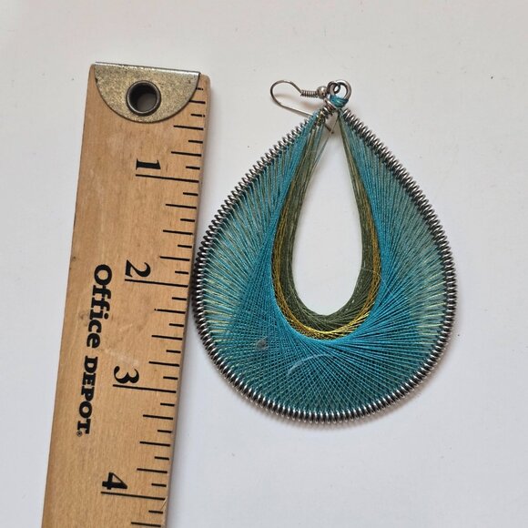 2 pairs of String Art Silk Thread Earings - Picture 3 of 5